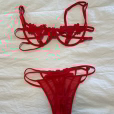 Red lingerie set