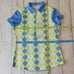 Jofit Argyle Tipped Polo half zip golf polo top sz S