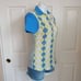 Jofit Argyle Tipped Polo half zip golf polo top sz S