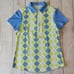 Jofit Argyle Tipped Polo half zip golf polo top sz S