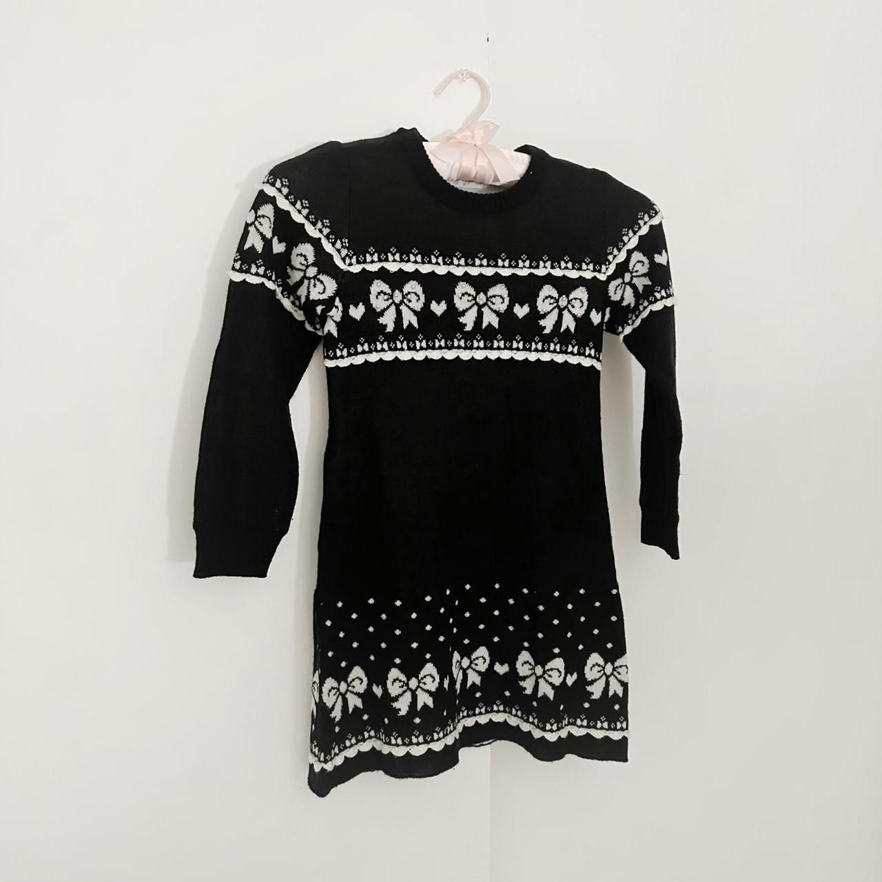 mezzo piano bow pattern long sweater