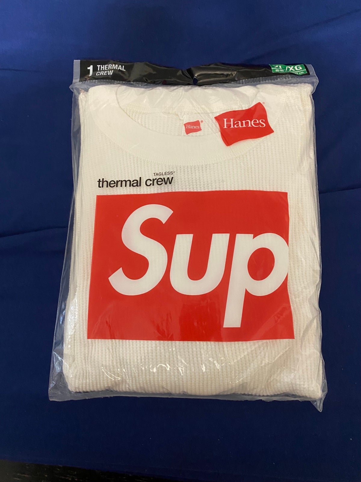 Supreme Hanes Thermal Crew 1 pack size XL
