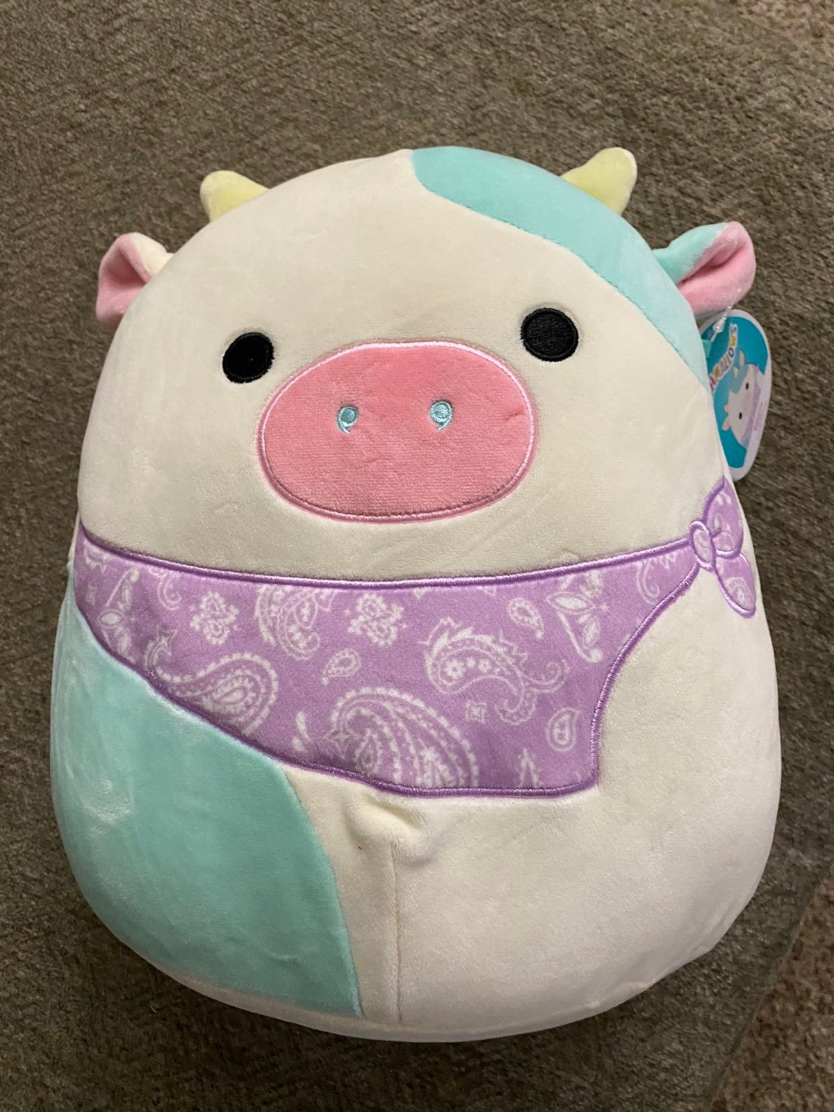 BNWT Belana Cow Squishmallow-Medium size