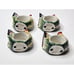 Set Of 4 Fitz & Floyd Ricamo Napkin Rings Hens With Chicks Hand Painted Chicken