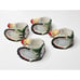 Set Of 4 Fitz & Floyd Ricamo Napkin Rings Hens With Chicks Hand Painted Chicken