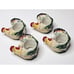 Set Of 4 Fitz & Floyd Ricamo Napkin Rings Hens With Chicks Hand Painted Chicken