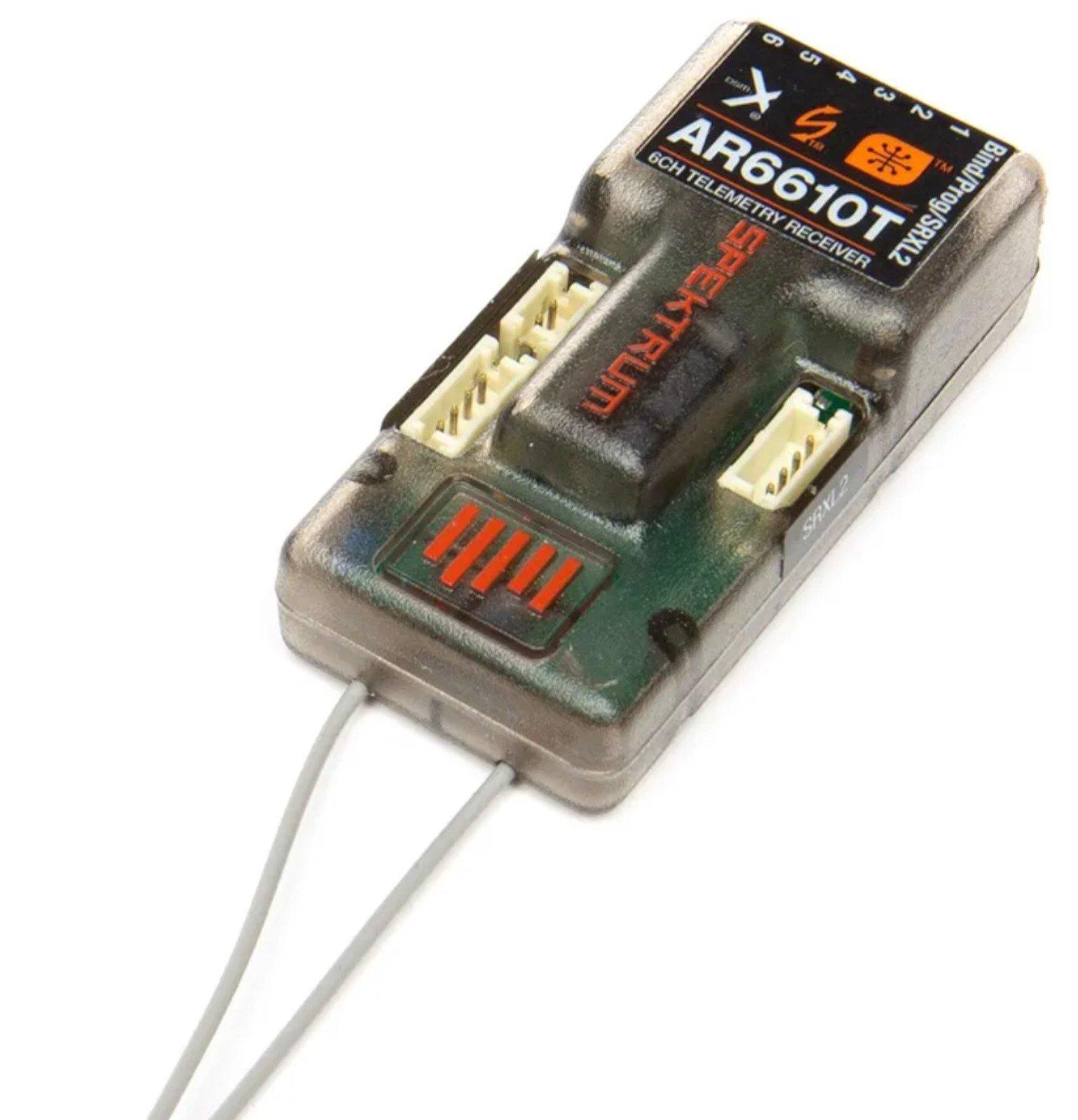 Spektrum AR6610T DSMX 6-Channel Telemetry Receiver, SPMAR6610T Small