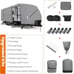 Heavy Duty RV & Trailer Cover, Fits 20'-22' RV w/ Tongue Jack and Gutter Covers