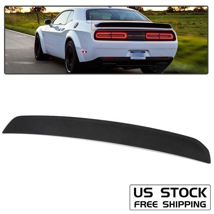 2008-2023 Dodge Challenger Flat Style Rear Spoiler PG Style Gloss Black Spoiler