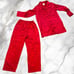 Vintage Red Satin Finish Pajama Set by Inner Most Size S