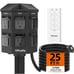 Outdoor Power Strip with Remote 25FT Extension Cord Waterproof Black