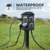Outdoor Power Strip with Remote 25FT Extension Cord Waterproof Black