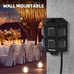 Outdoor Power Strip with Remote 25FT Extension Cord Waterproof Black