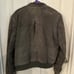 vintage olive green heavy suede jacket
