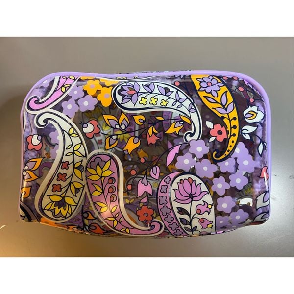Vera Bradley Maddalena Paisley Clear Cosmetic Bag. NWT!