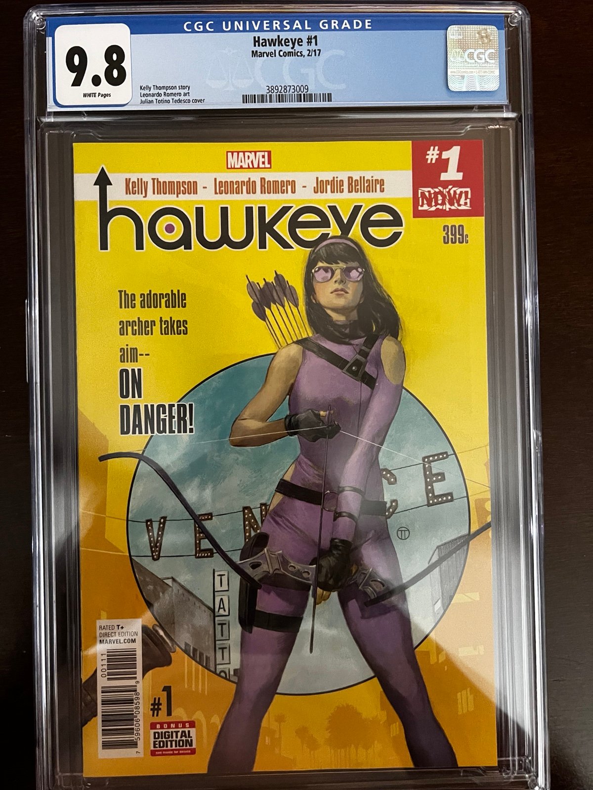 Hawkeye #1 CGC 9.8 2017 1st Kate Bishop solo series Disney+ MCU