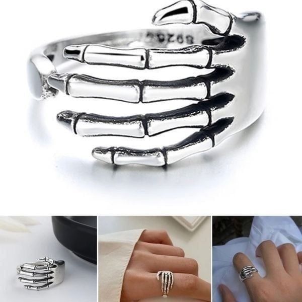 The Halloween Skeleton Ring in 925