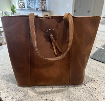 New Vintage Genuine Leather Tote Bag for Women Large Shoulder Purse Handbag