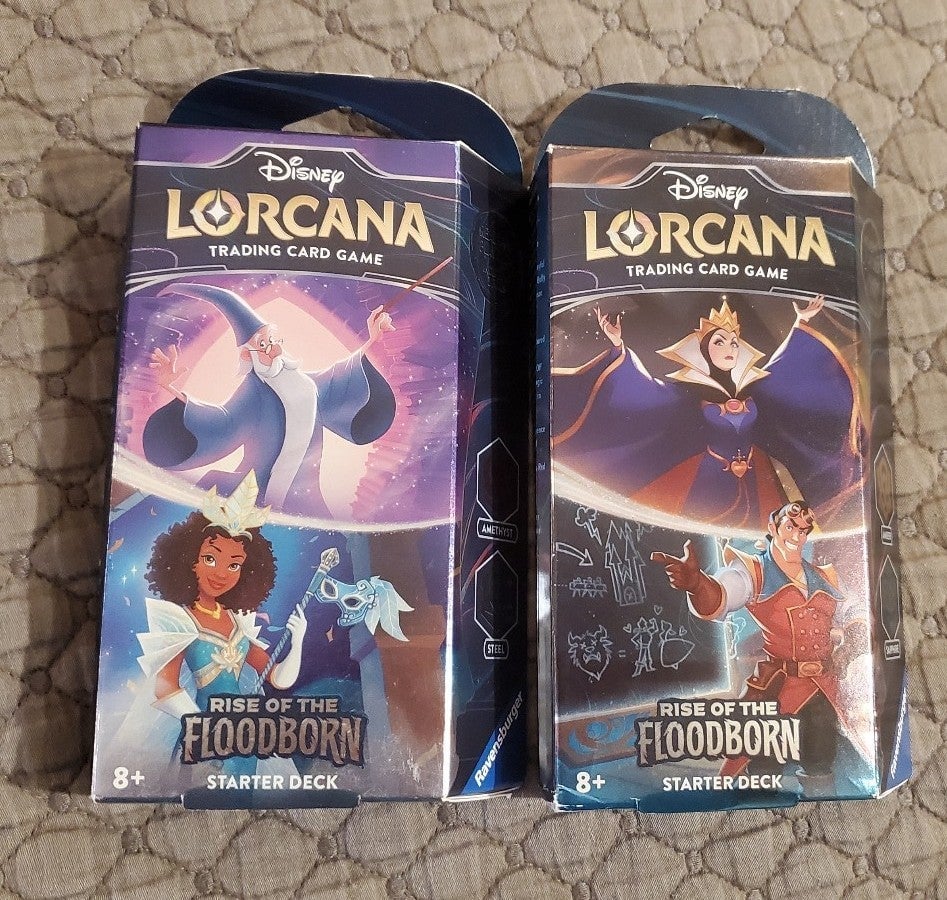 NEW SEALED Disney Lorcana Rise of the Floodborn Starter Deck Lot of 2