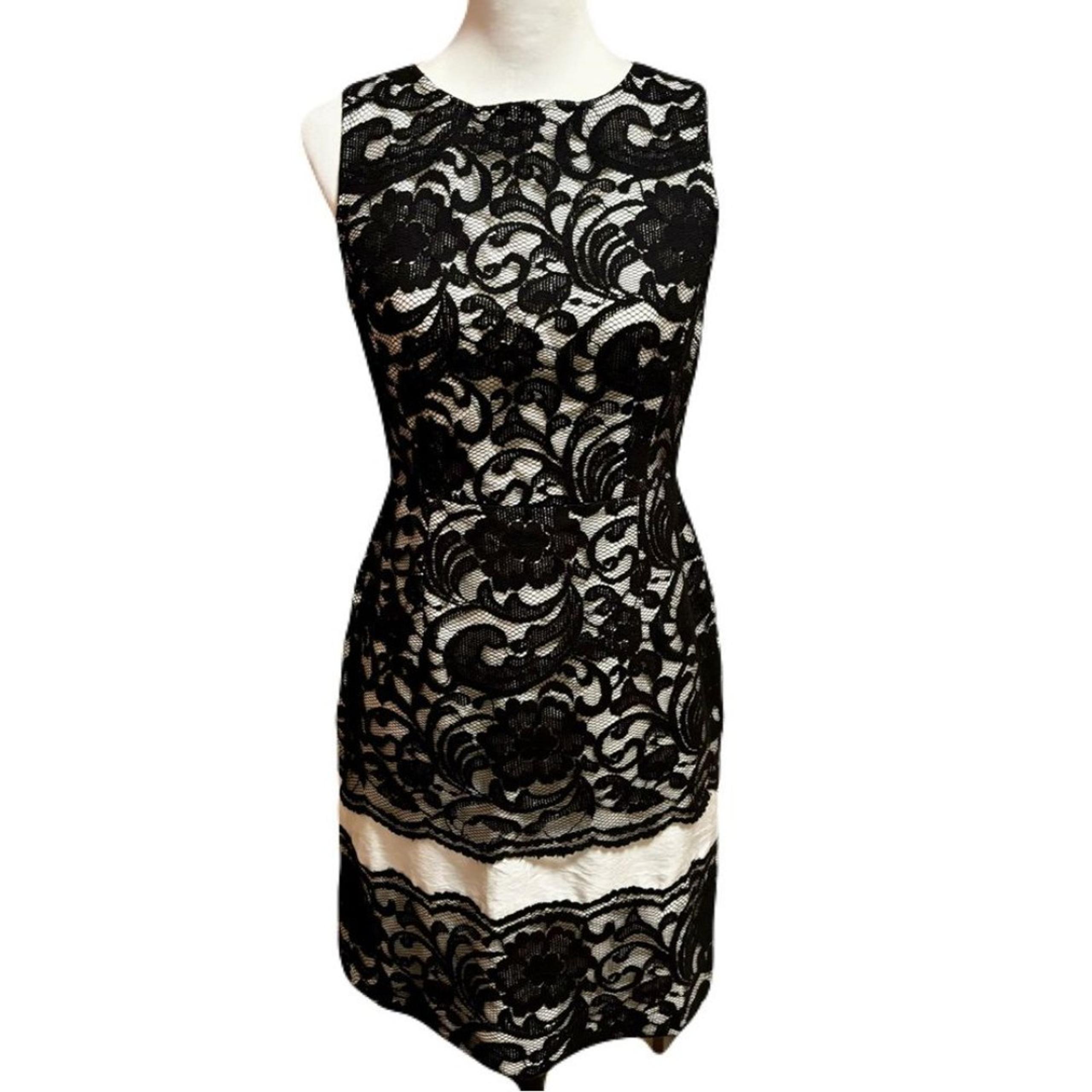 The Limited Black and White Floral Lace Midi Dress | NWT | Size 8