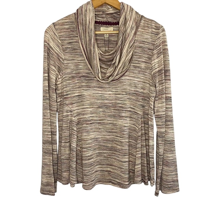Nordstrom Cupio Blush Marbled Cowl Long Sleeve Sweater Top