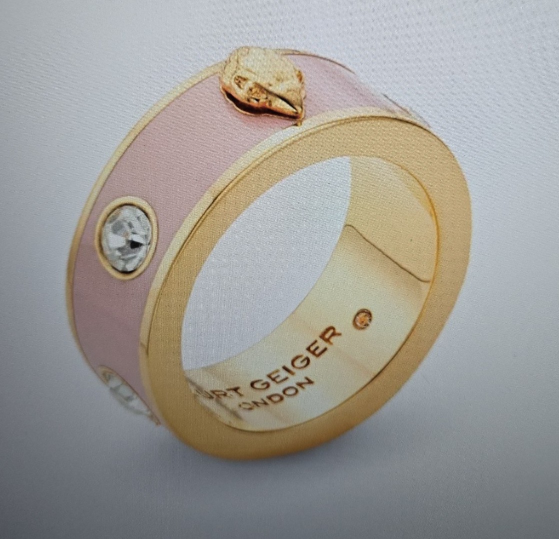 Pink Kurt Geigier Enamel Eagle Ring