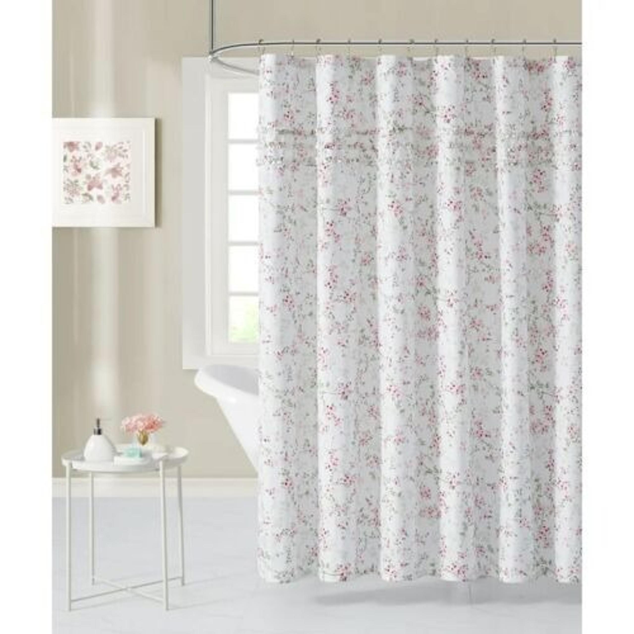 Shabby Chic Floral 100% Cotton Shower Curtain