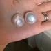 18kP huge fresh water pearl earing hoop