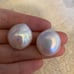 18kP huge fresh water pearl earing hoop