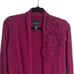 Cynthia Rowley Angora Rabbit Hair Blend Open Front Cardigan Sweater Pink Medium