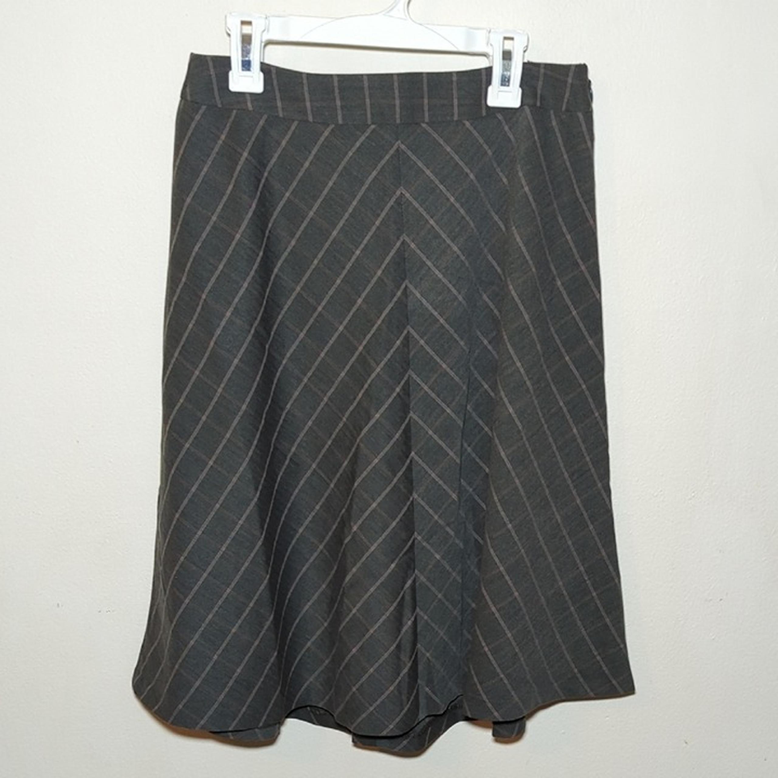 The Limited Gray Windowpane Plaid A-Line Skirt Women's Size XS NWT New