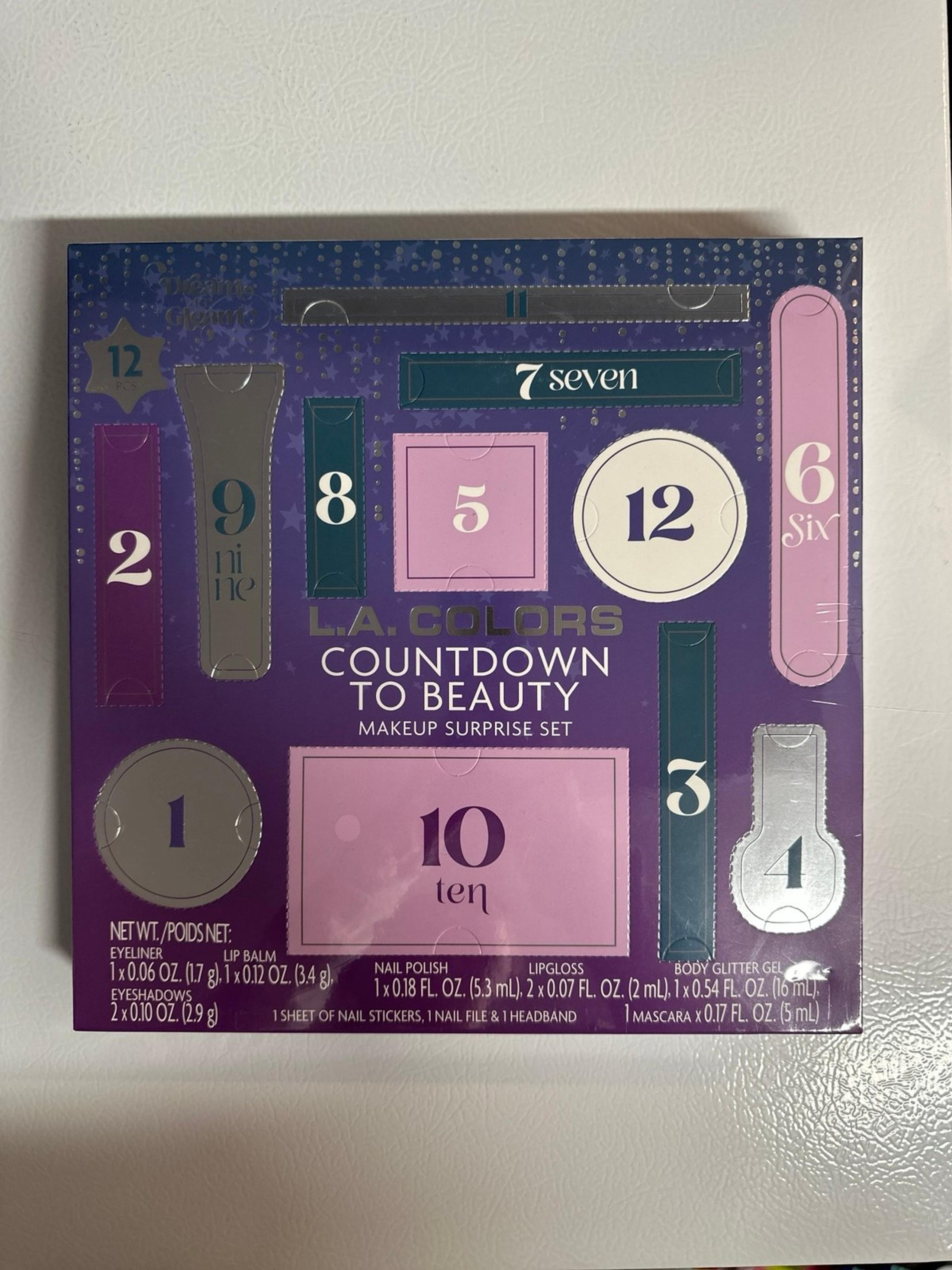 L.A. COLORS Countdown To Beauty Makeup Surprise Gift Set