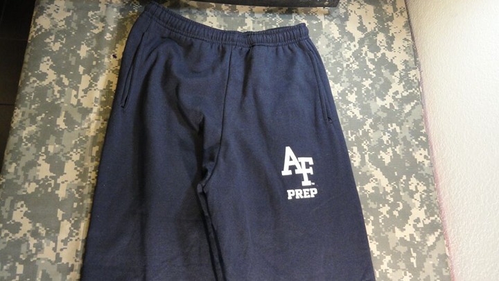 szMEDIUM NEW US AIR FORCE ACADEMY PREPARATORY PREP SCHOOL SWEATPANTS LD 2343
