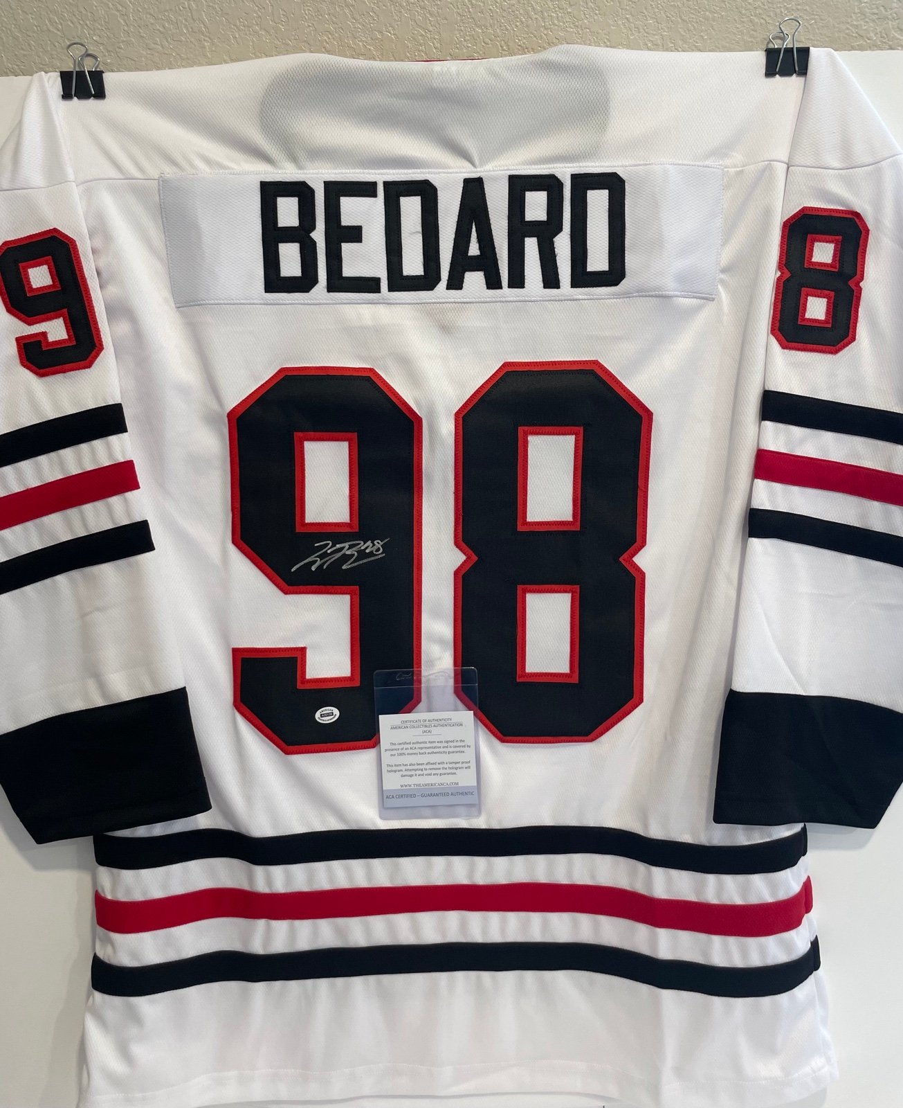 Connor Bedard Signed Autographed Chicago Blackhawks Custom Jersey with ACA COA