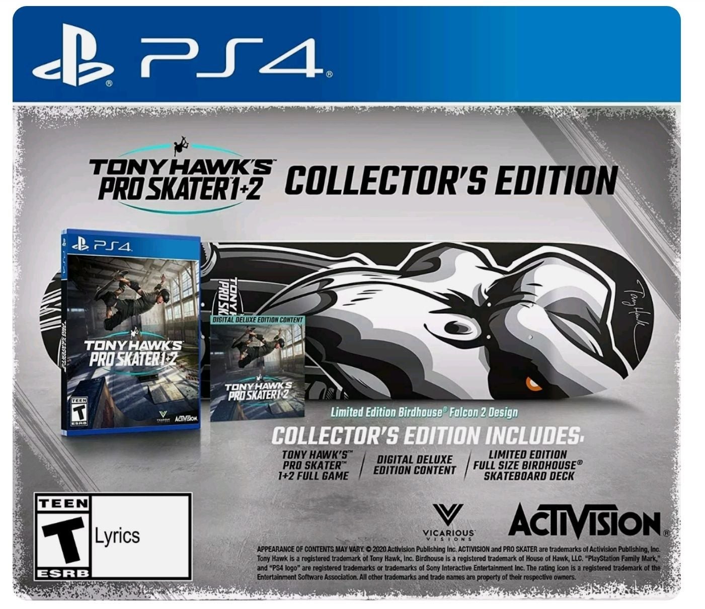 Limited Tony Hawk's Pro Skater 1 and 2 Collector's Edition (PS4)