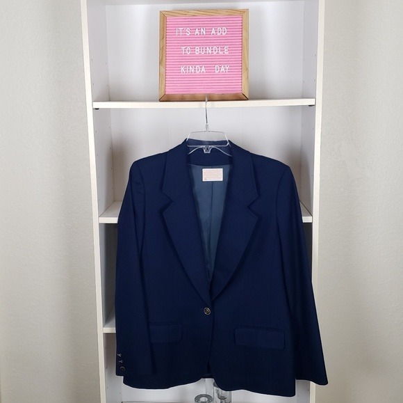 Pendleton Vintage Blue Wool Blazer SZS