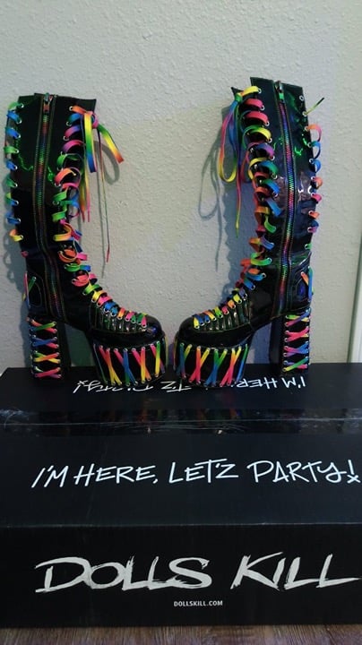 “Dolls Kill” designer boots