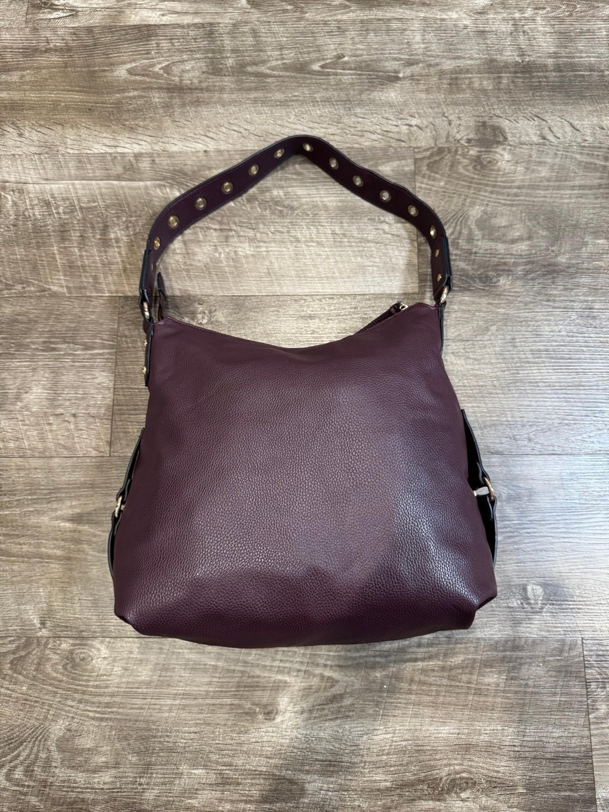 Clarks Hobo Purse Handbag Fall Burgundy Purple Red Bag Tote Zipper