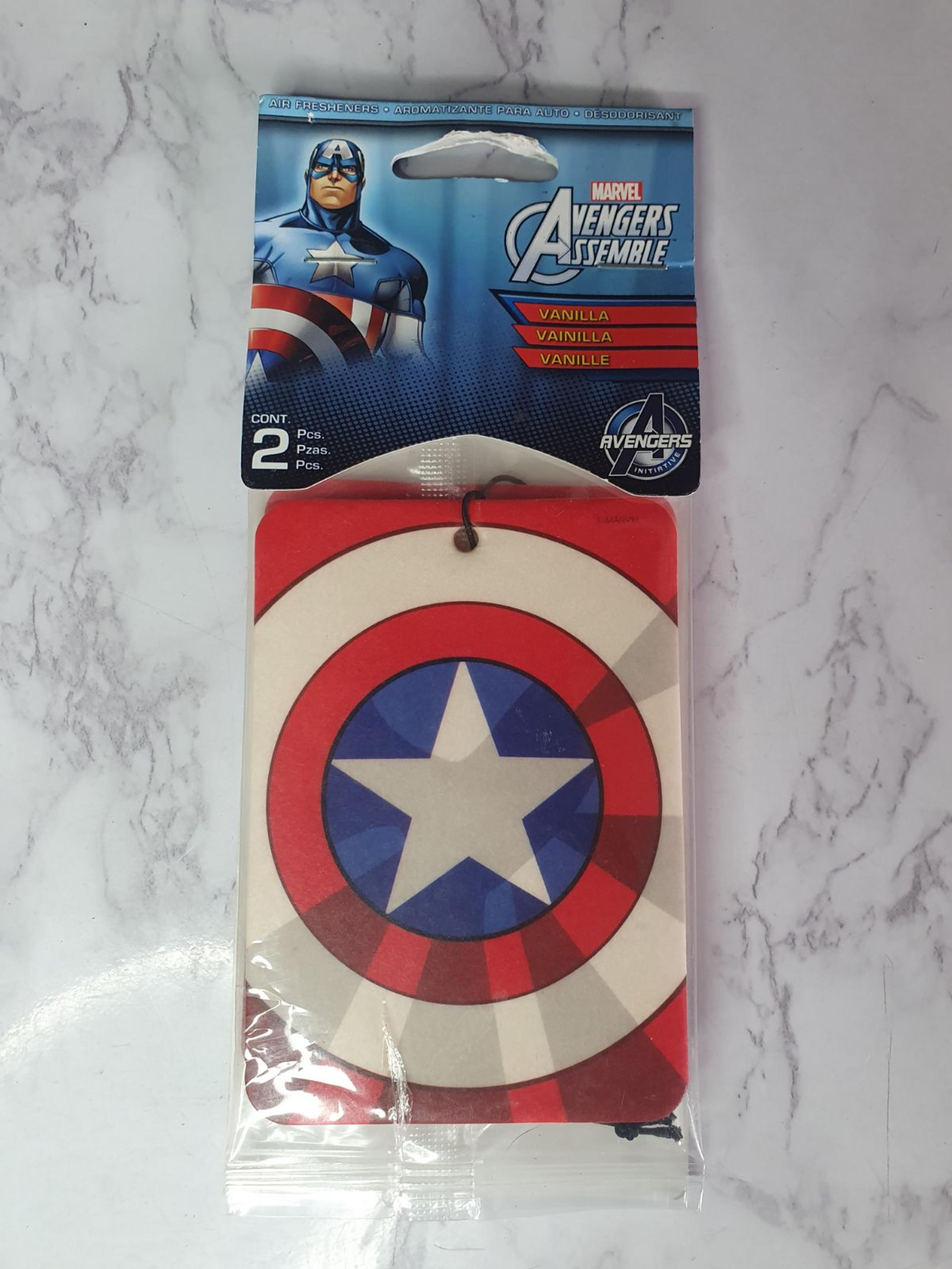 Cap America Air Freshener Vanillaroma Scent Marvel - PlastiColor