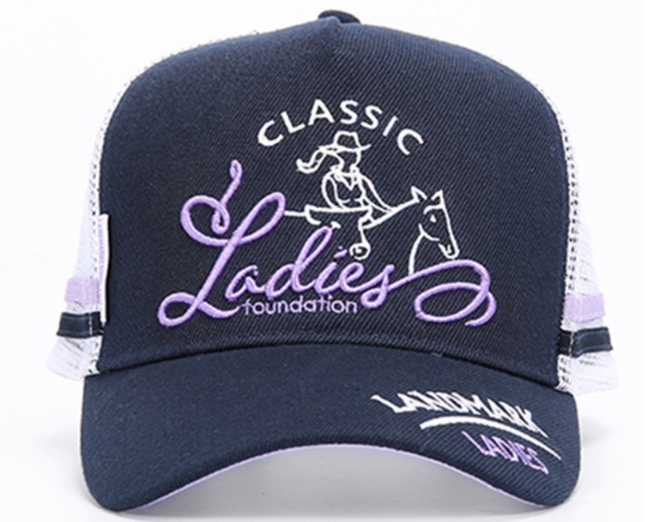 Custom Logo Embroidery Side Stripes Trucker Mesh Cap