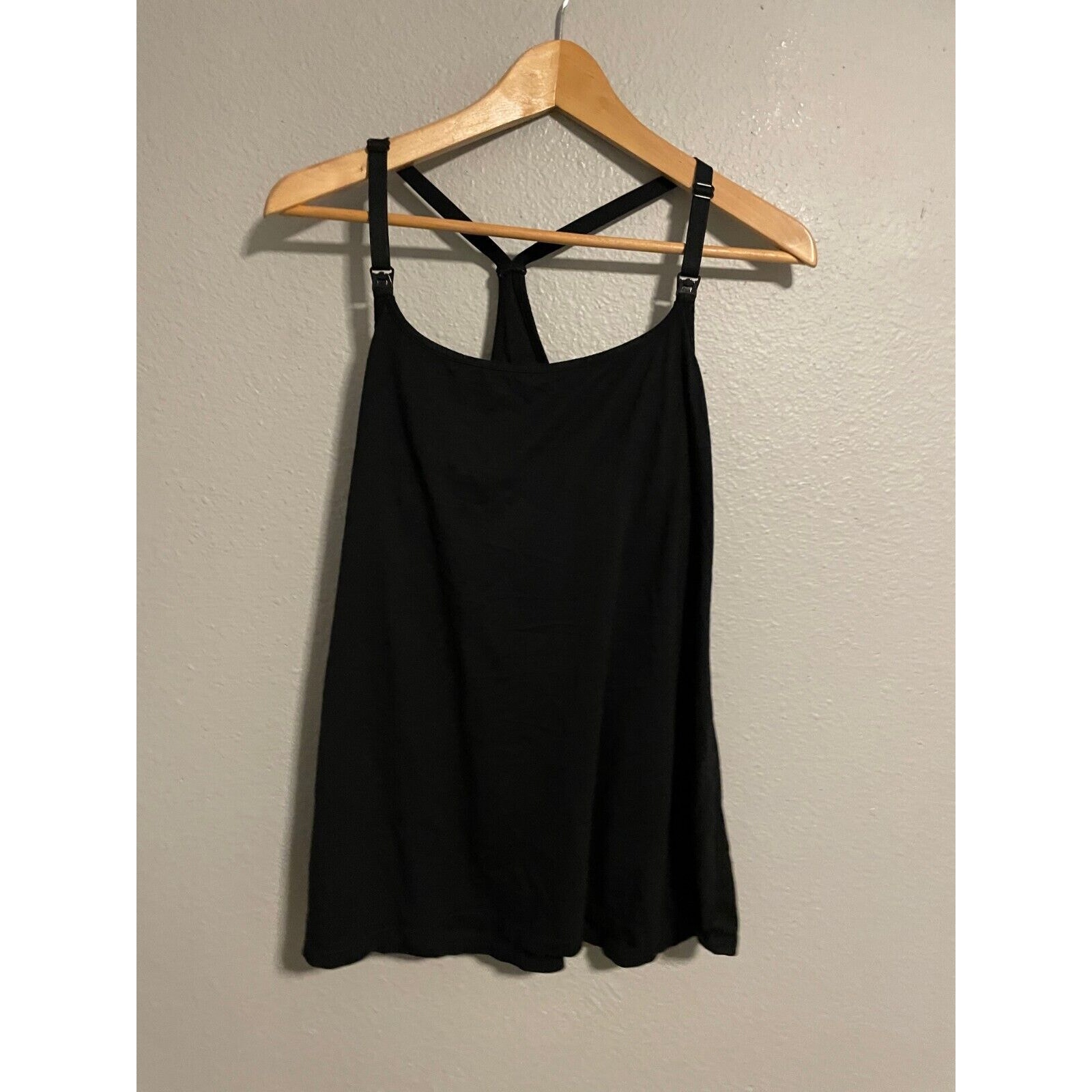 Cosabella Womens Nursing Camisole Small Black Strappy Babydoll Stretch Lingerie