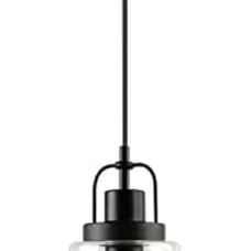 Black Industrial Pendant Light Fixtures,Clear Glass Shade Pendant Lighting,Vinta