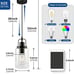 Black Industrial Pendant Light Fixtures,Clear Glass Shade Pendant Lighting,Vinta