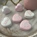 Cupcakes and Cashmere Valentines Day Pink conversation macaroon hearts