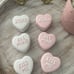 Cupcakes and Cashmere Valentines Day Pink conversation macaroon hearts