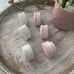 Cupcakes and Cashmere Valentines Day Pink conversation macaroon hearts