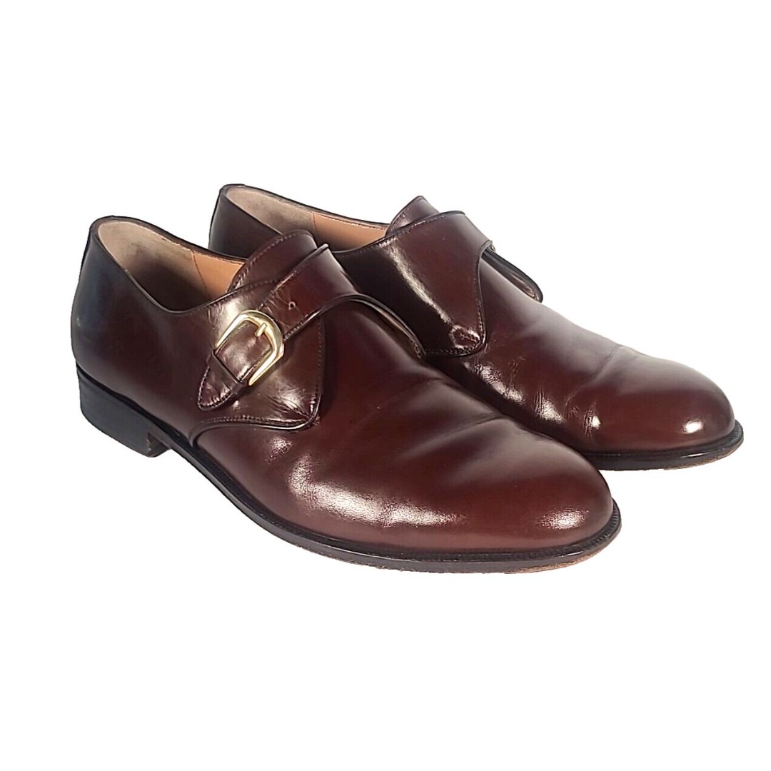 Bruno Magli Men's Ritz Brown Monk Strap leather Loafers Size 11 W