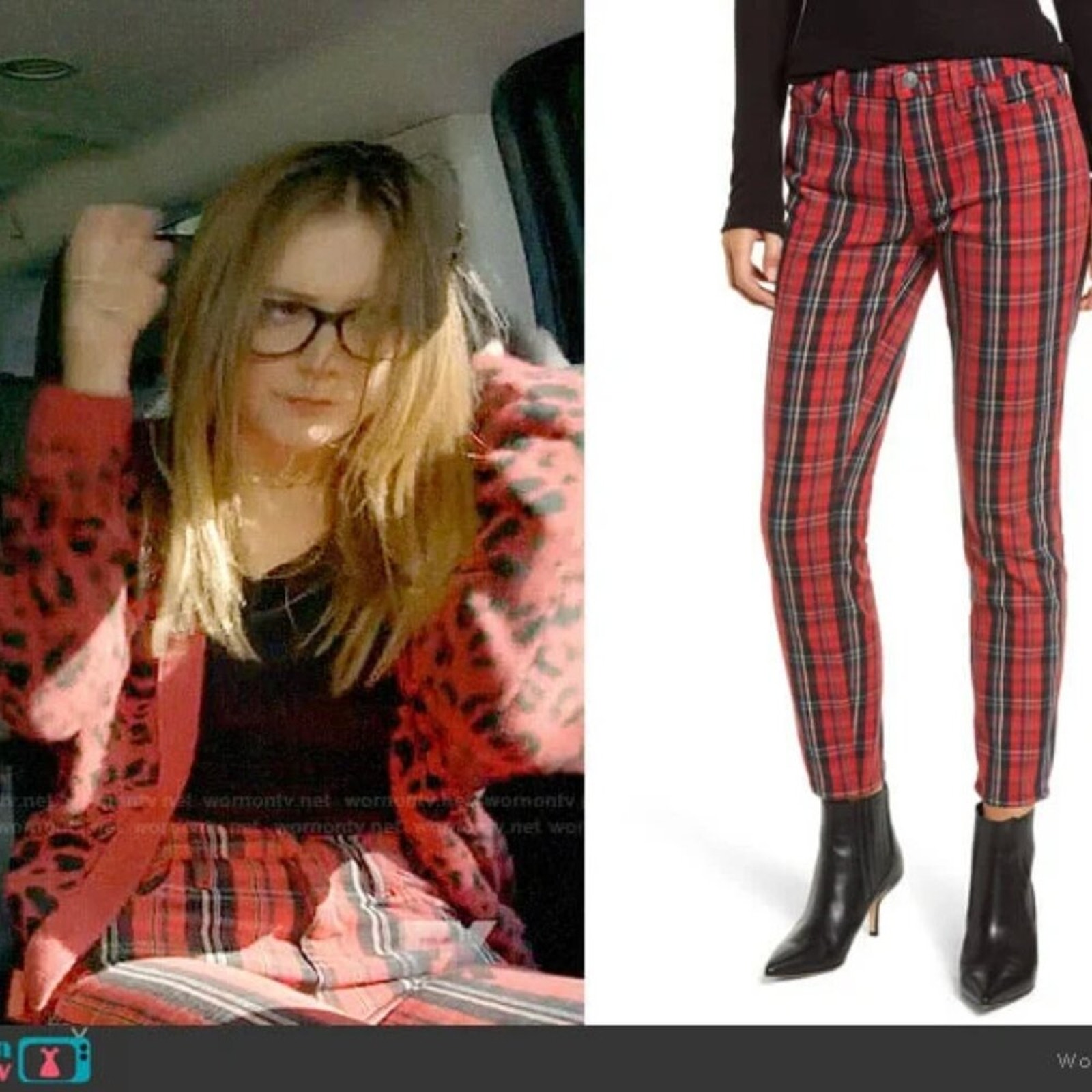 ASO Mallory American Horror Story AHS Current/Elliot Red Tartan Stilleto Jeans