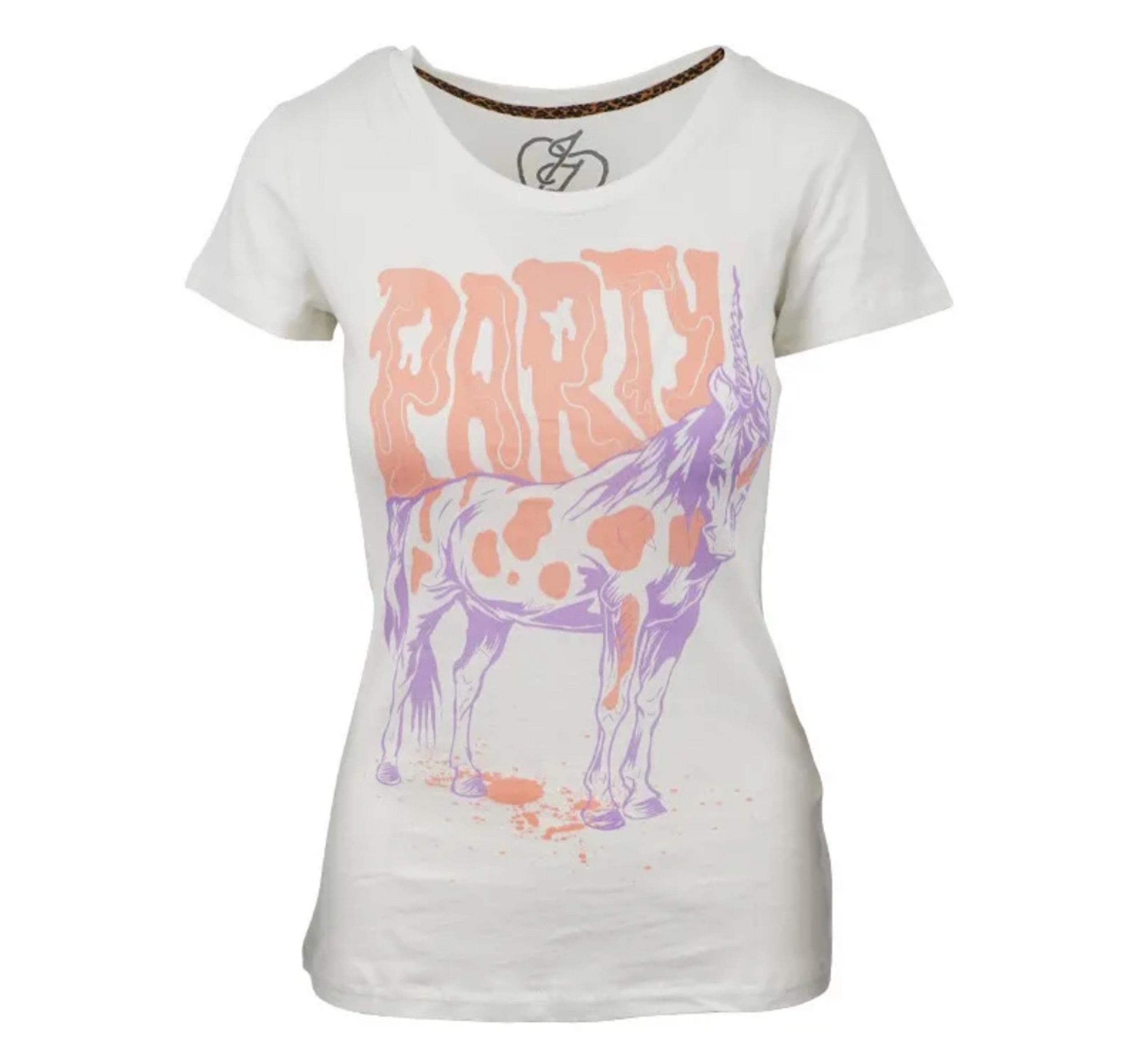 Iron Fist Particorn Party Unicorn Short Sleeve Sleeved T Tee Shirt Top NEW NWT