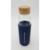 Rare Vintage Tommy Hilfiger Galss Water Bottle Blue Cushioned Grip With Box